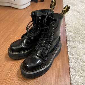 JADON PATENT LEATHER PLATFORM BOOTS